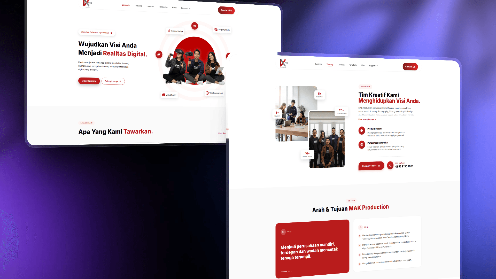 MakProduction Website Revamp